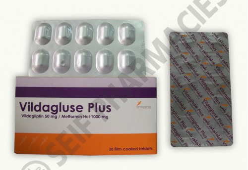 علاج  فيلداجلوز بلس لمرض السكر واضطرابات المعدة Vildagluse Plus Tablets